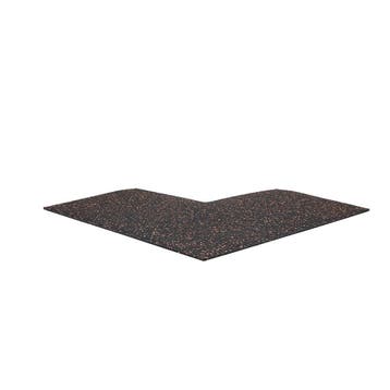 Hoekstuk rubber rand sportvloer 'FIFTEEN' - 50x50, Verzenden, Nieuw