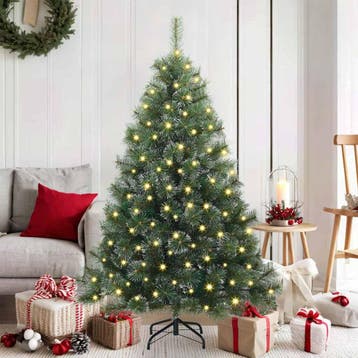vidaXL Kunstkerstboom met 150 LED met standaard Groen 150 cm, Verzenden, Nieuw