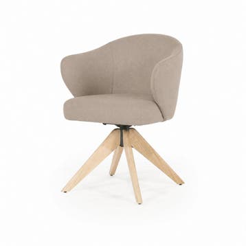 Stoel Connor Naturel - Taupe Donna - 96345 - eetkamerstoe..., Nieuw, Stof