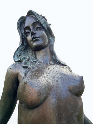 Sculptuuur voor buiten, Fontein - 195 cm - Brons