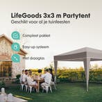 2dekans | LifeGoods Partytent - Paviljoen - EasyUp -, Tuin en Terras, Ophalen of Verzenden, Zo goed als nieuw