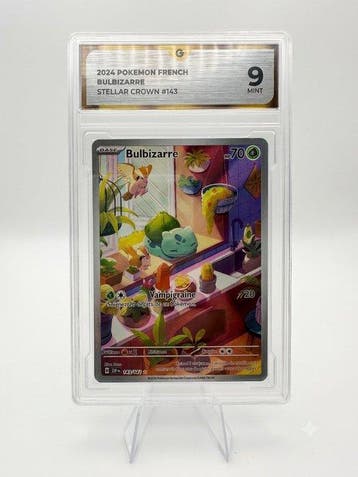 Pokémon - 1 Graded card - Bulbizarre 143 Full art, Foil - GG, Hobby en Vrije tijd, Verzamelkaartspellen | Pokémon, Nieuw
