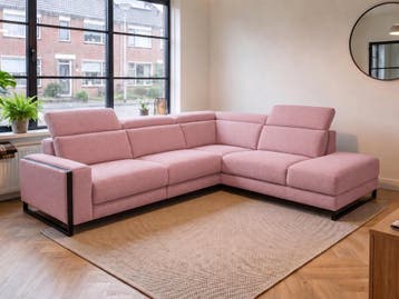 Hoekbank Meppel - hoekbanken - Roze, Huis en Inrichting, Nieuw, 150 cm of meer, Stof, 250 tot 300 cm