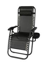 Ligstoel Compact Zwart | Nieuw | OP=OP, Ophalen of Verzenden, Nieuw, Textileen, Verrijdbaar
