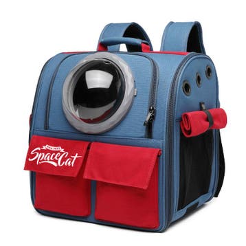 Space Cat Blauw - Katten Rugzak - Huisdieren Draagtas - Klei, Verzenden, Nieuw
