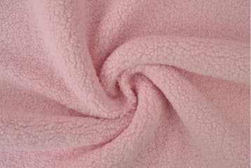 Teddy bont (Bouclé) Babyroze - rol 30 meter, Verzenden, Nieuw