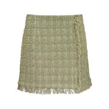 IRO • kaki tweed rok Rajane • 40 (FR42), Kleding | Dames, Maat 38/40 (M), Verzenden, Nieuw, IRO