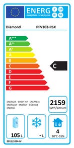 Diamond Koelkast | 150L | RVS | +1°C/+8°C | Statisch + Venti, Ophalen of Verzenden, Nieuw