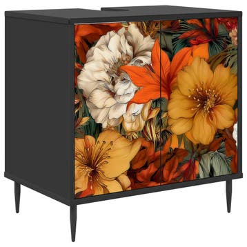 vidaXL Badkamerkast GENNEP Zwart eiken 60 x 40 x 61 cm, Verzenden, Nieuw