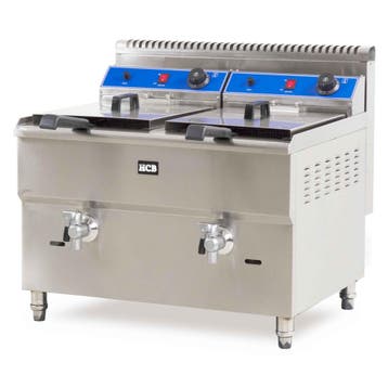 HCB Dubbele friteuse - 2 x 14 liter - propaan 30 mbar - RVS, Zakelijke goederen, Horeca | Keukenapparatuur, Verzenden, Nieuw in verpakking