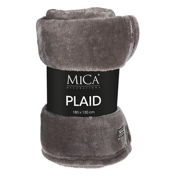 Fleece deken | Mica Decorations | 180 x 130 cm (Grijs), Verzenden, Nieuw