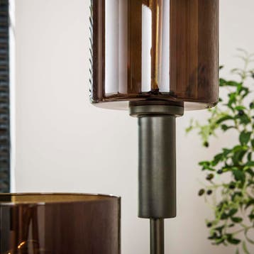 Vloerlamp Glas - Nieuw - Smoke - Brons - Webshop, Nieuw, Glas, 150 tot 200 cm, Modern, Industrieel, Design, Minimalistisch