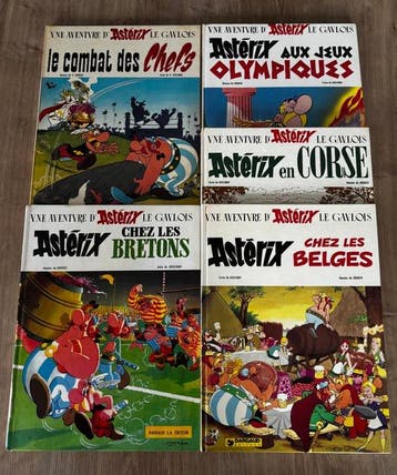 Astérix - 5x C - 5 Album - Eerste druk - 1966/1979, Nieuw
