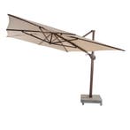 Hacienda zweefparasol 300x400 cm wenge frame beach met, Tuin en Terras, Parasols, Ophalen of Verzenden, Nieuw
