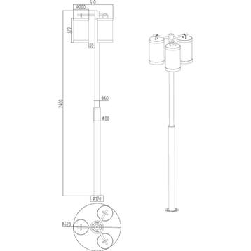 LED Tuinverlichting - Staande Buitenlamp - Bemsi - E27, Staande lamp, Nieuw, Ophalen of Verzenden, Led