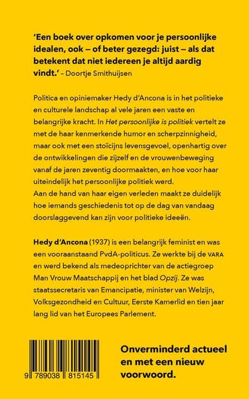 Het persoonlijke is politiek 9789038815145 Hedy dAncona, Verzenden, Gelezen, Hedy d'Ancona