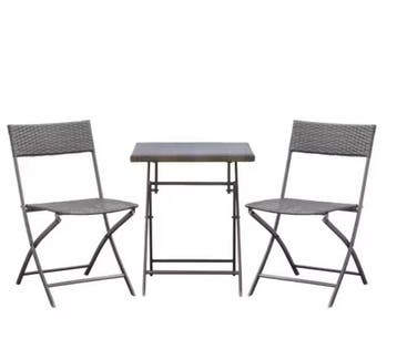 Opvouwbare Bistroset - Tafel met 2 Stoelen - Balkon / Terras, Verzenden, Nieuw