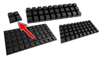 Set van 100 stootdopjes (20x20x8 mm, zwart, trapezium), Ophalen of Verzenden, Nieuw