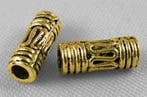 20 x metalen tonnetjes 4mm x 1,5mm gat: 1mm goud kleur, Ophalen of Verzenden, Nieuw, Tussenstuk of Tussenkraal