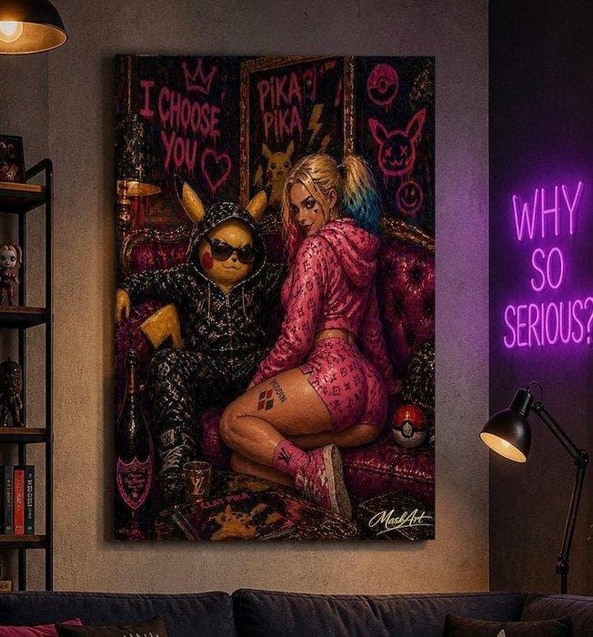 MaskArt - “Pika & Harley – I Choose Chaos” by MaskArt, Spelcomputers en Games, Spelcomputers | Overige Accessoires