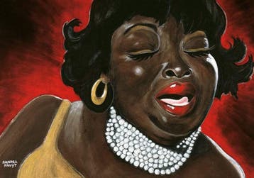 Kunstdruk Sandra Knuyt - Mamas Blues 100x70cm, Verzenden, Nieuw