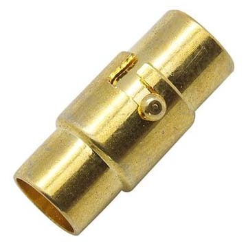 1 x draai magneetsluiting goud kleur  17 x 8mm Ø6mm, Ophalen of Verzenden, Nieuw, Kraal