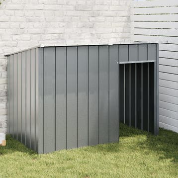vidaXL Hondenhok met dak 153x91x110 cm staal, Dieren en Toebehoren, Hondenhokken, Verzenden, Nieuw