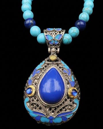 Lapis lazuli - Howliet turquoise - Boeddhistische