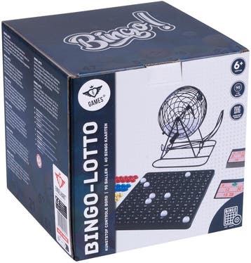 Lottomolen Zwart Metaal 90 ballen (13,5cm) | Engelhart -, Verzenden, Nieuw