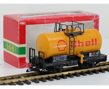 LGB 4040 S A Tankwagon Shell. (Goederenwagons Standaard), Gebruikt, Wagon, Ophalen of Verzenden, LGB