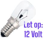 SL Laagvolt Gloeilamp E14 12V 15W Helder 26x57mm, Ophalen of Verzenden, Nieuw
