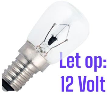 SL Laagvolt Gloeilamp E14 12V 15W Helder 26x57mm, Ophalen of Verzenden, Nieuw