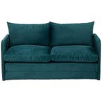 Evila Originals Saga Xl Slaapbank 2-zits Petrolgroen -, Blauw, Tweepersoons, 190 cm of minder, Zo goed als nieuw