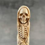 Snijwerk, NO RESERVE PRICE -Stunning grim reaper carving, Antiek en Kunst