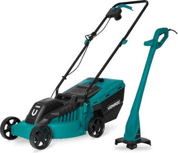 2dekans | VONROC Grasmaaier 1300W 32cm maaibreedte - en, Ophalen of Verzenden, Zo goed als nieuw