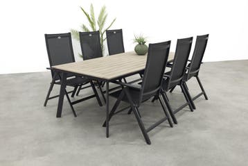 Hartman Napoli/Vigo 230 cm. verstelbare tuinset 7-delig, Tuin en Terras, Tuinsets en Loungesets, Verzenden, Nieuw, Overige materialen