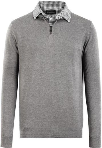 2dekans | Milanoro - Herenpullover met overhemdkraag en, Ophalen of Verzenden, Zo goed als nieuw, Grijs, Milanoro
