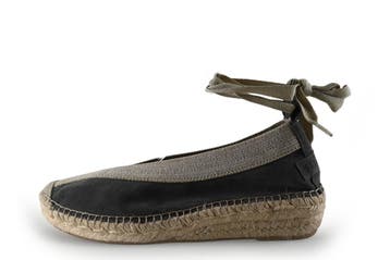 Shabbies Amsterdam Espadrilles in maat 38 Grijs, Shabbies Amsterdam, Verzenden, Zo goed als nieuw, Grijs