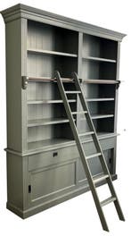 Boekenkast Engels groen met trap Emst 200 x 240cm, Ophalen of Verzenden, Nieuw
