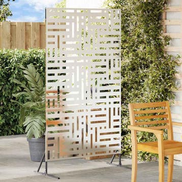 vidaXL Privacyscherm 100 x 50 x 180 cm Roestvrij staal, Tuin en Terras, Schuttingen, Verzenden, Nieuw, IJzer