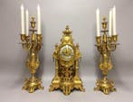 Pendule (3) - Vuurverguld brons - 1850-1900