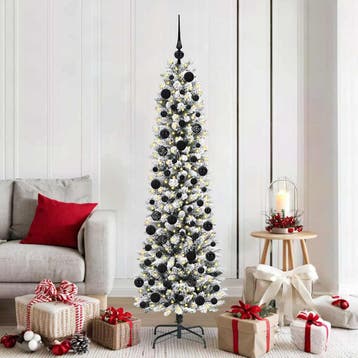 vidaXL Kunstkerstboom Wit 180 cm PVC en Metaal en Plastic, Verzenden, Nieuw