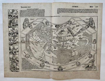 World - Wereldkaart; Hartmann Schedel - Das ander alter der, Nieuw