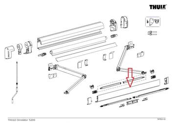 Thule Lead Rail 5200 4.00 Wit, Ophalen of Verzenden, Nieuw, Thule