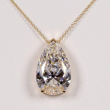 Ketting met hanger - 14 karaat Geel goud - 10.24ct. tw.