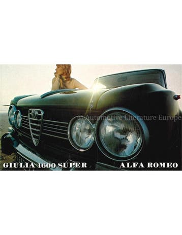 1971 ALFA ROMEO GIULIA 1600 SUPER BROCHURE FRANS, Nieuw, Alfa Romeo, Author