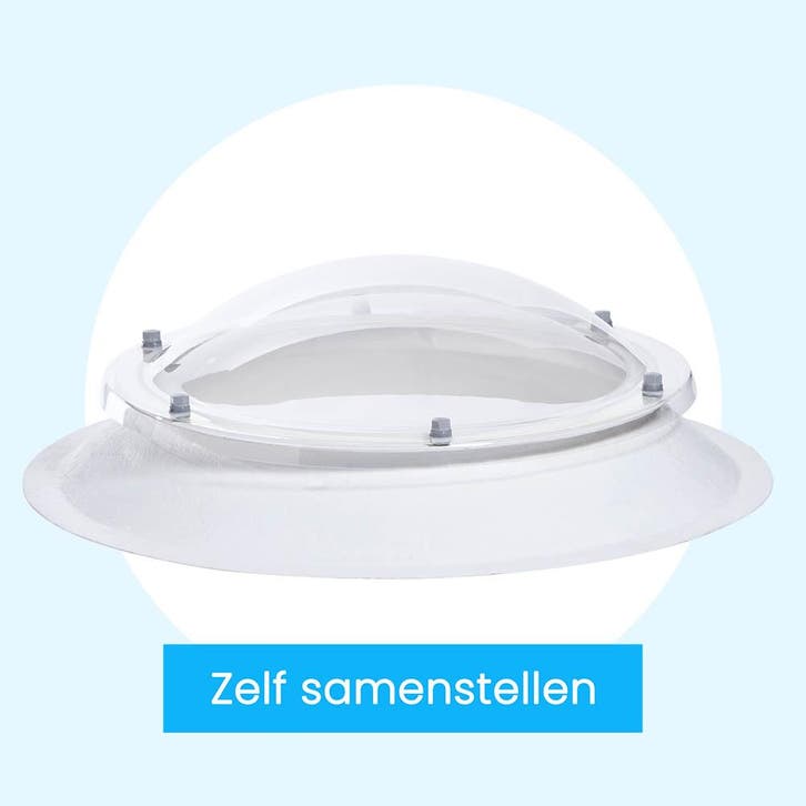 Lichtkoepel Rond ventilatie set zelf samenstellen, Doe-het-zelf en Verbouw, Glas en Ramen, Overige typen, Nieuw, Verzenden