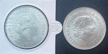 Nederland. 10 Gulden 1970 Libertação/Nederland Herrijst e
