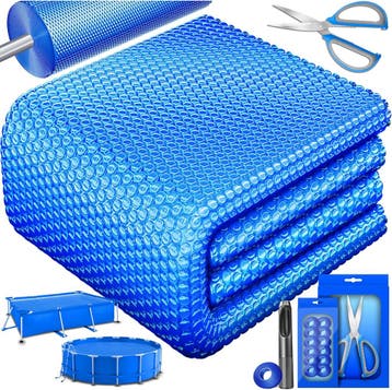 Zwembad Afdekzeil - Rond - Solarzeil - 305 cm - Blauw - KESS, Verzenden, Zo goed als nieuw