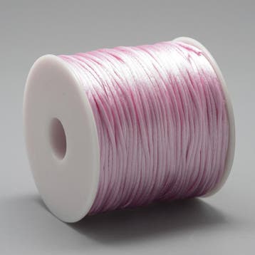 1 rol x Nylon satijnkoord macramé 1 mm – roze, Ophalen of Verzenden, Nieuw, Draad